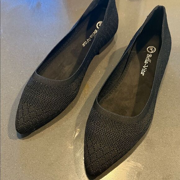 Bella Vita Shoes - Bella Vita Black Knit Women's Flats NWOT